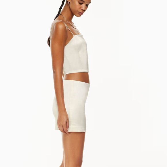 NWT Sunday Best x Aritzia Rocco Satin Mini Skirt Size 12 / XL - Picture 2 of 9
